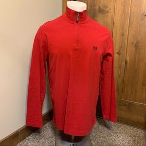 Chaps Red Quarter Zip Sweater Long Sleeve Shirt